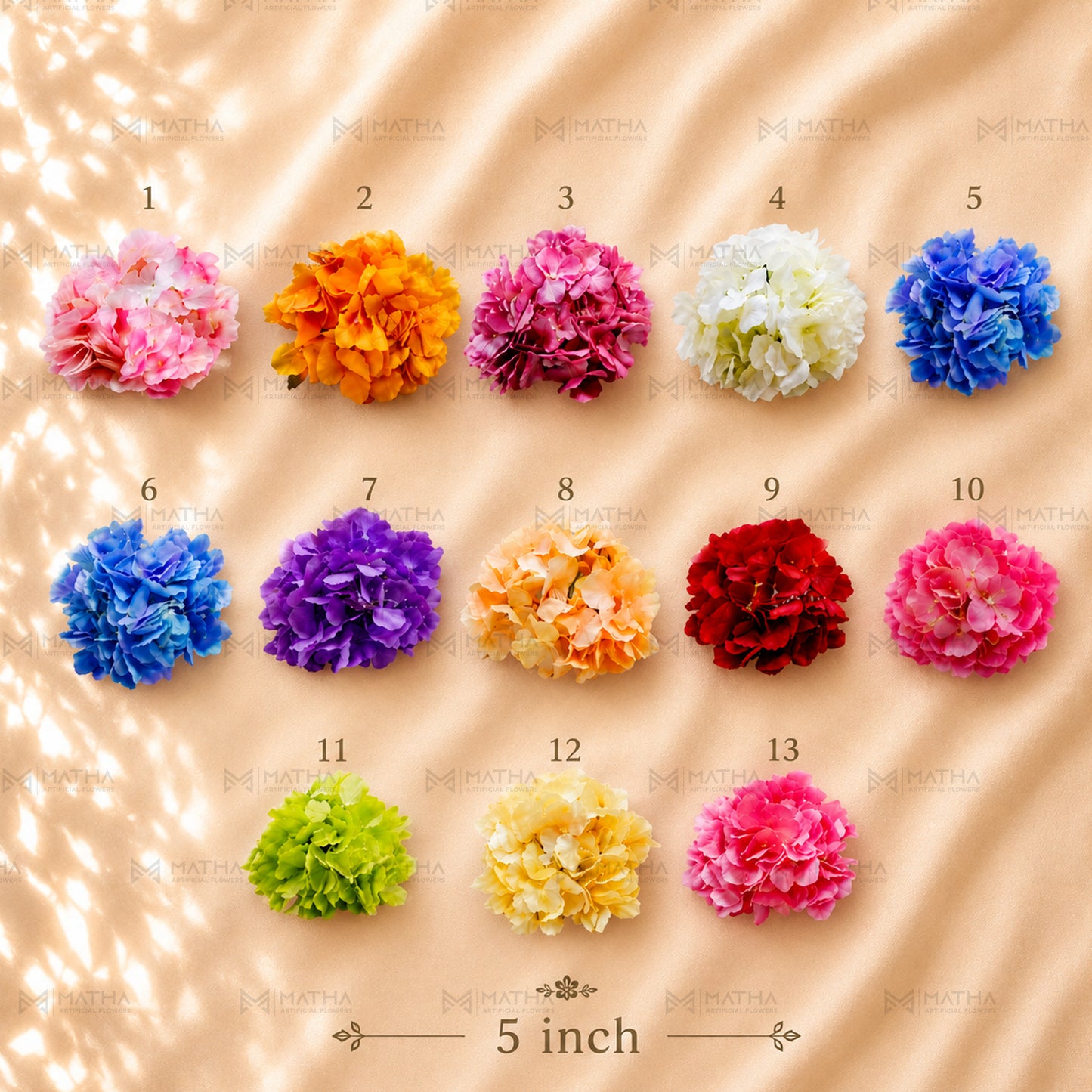 Artificial Hydrangea Flower Head | 5 Inch