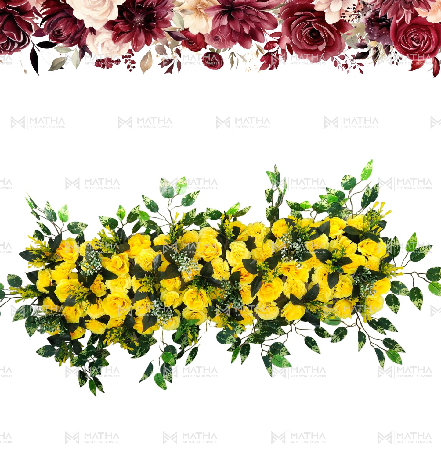 Yellow Flower Runner | 4Ft