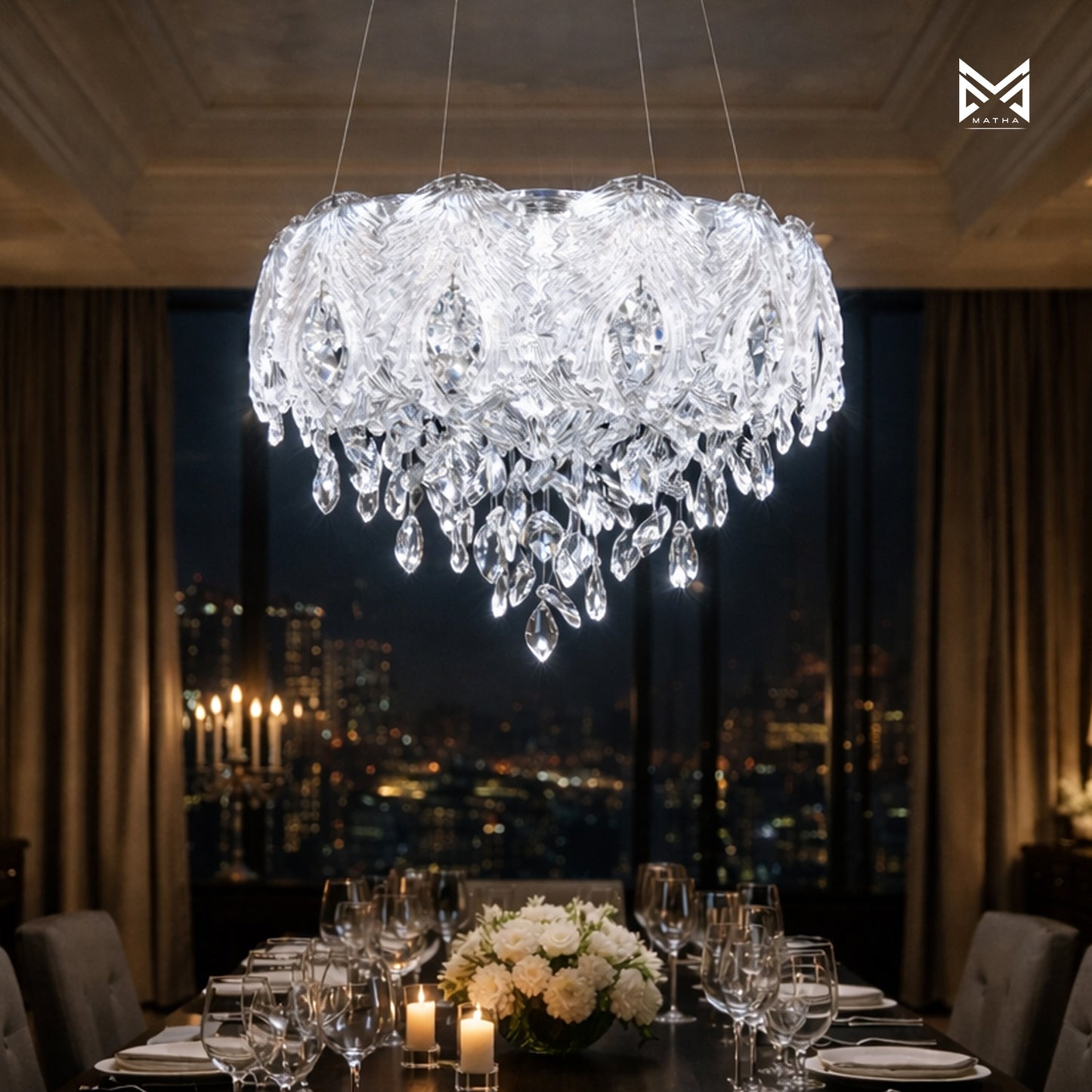 Crystal Glass Chandelier – 600MM