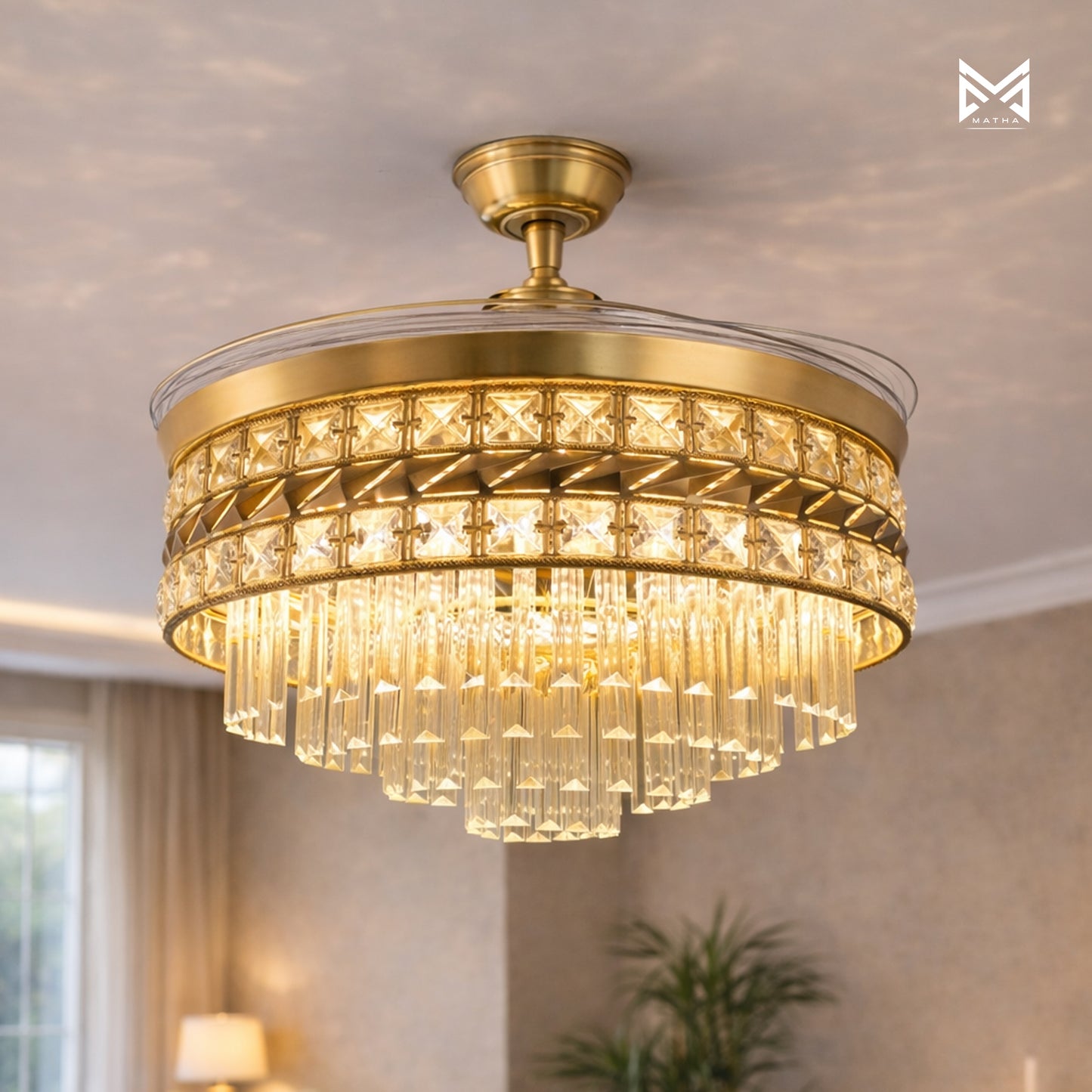 Luxury Fan Chandelier with Remote