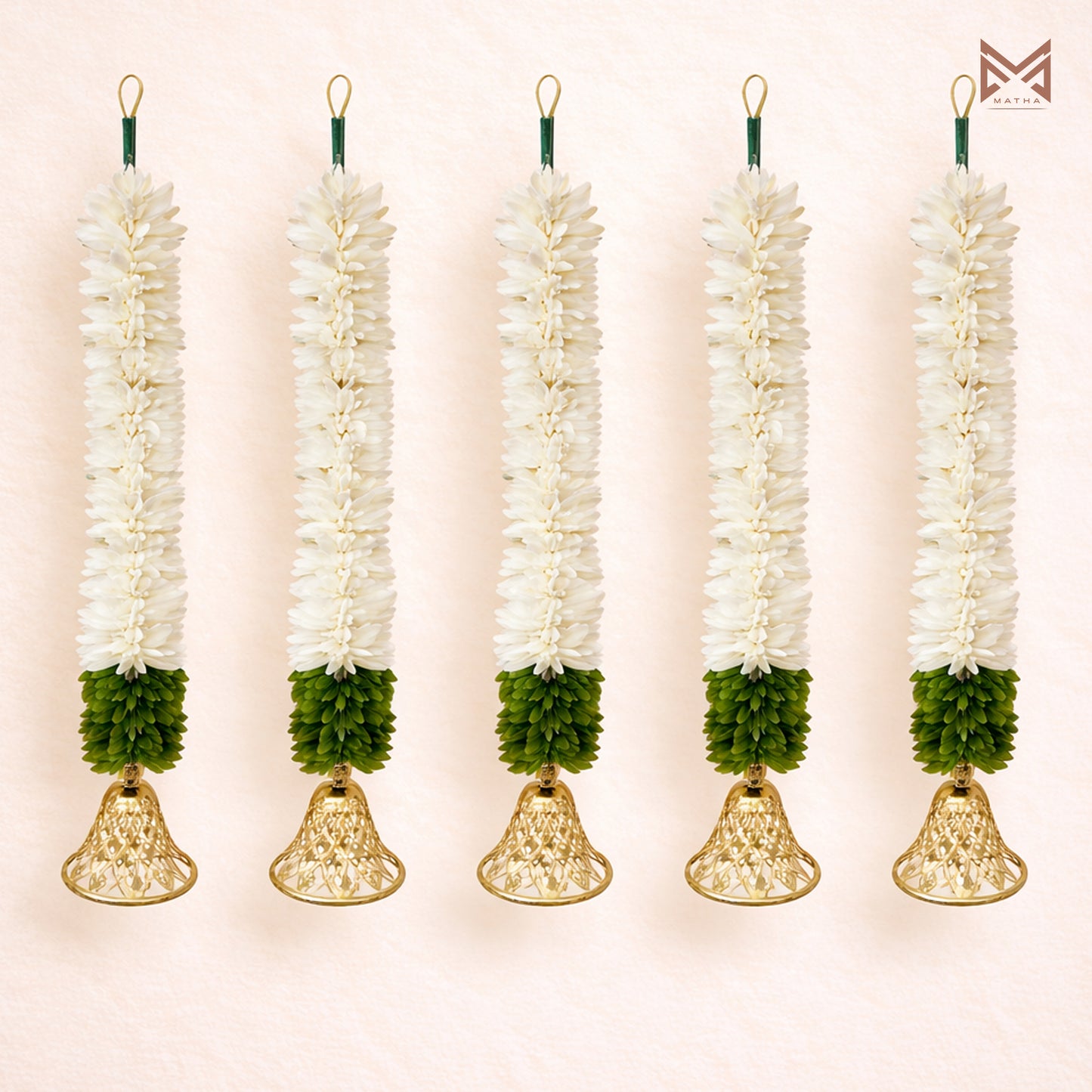 1Ft Bell Garland White | Pack of 5Pcs