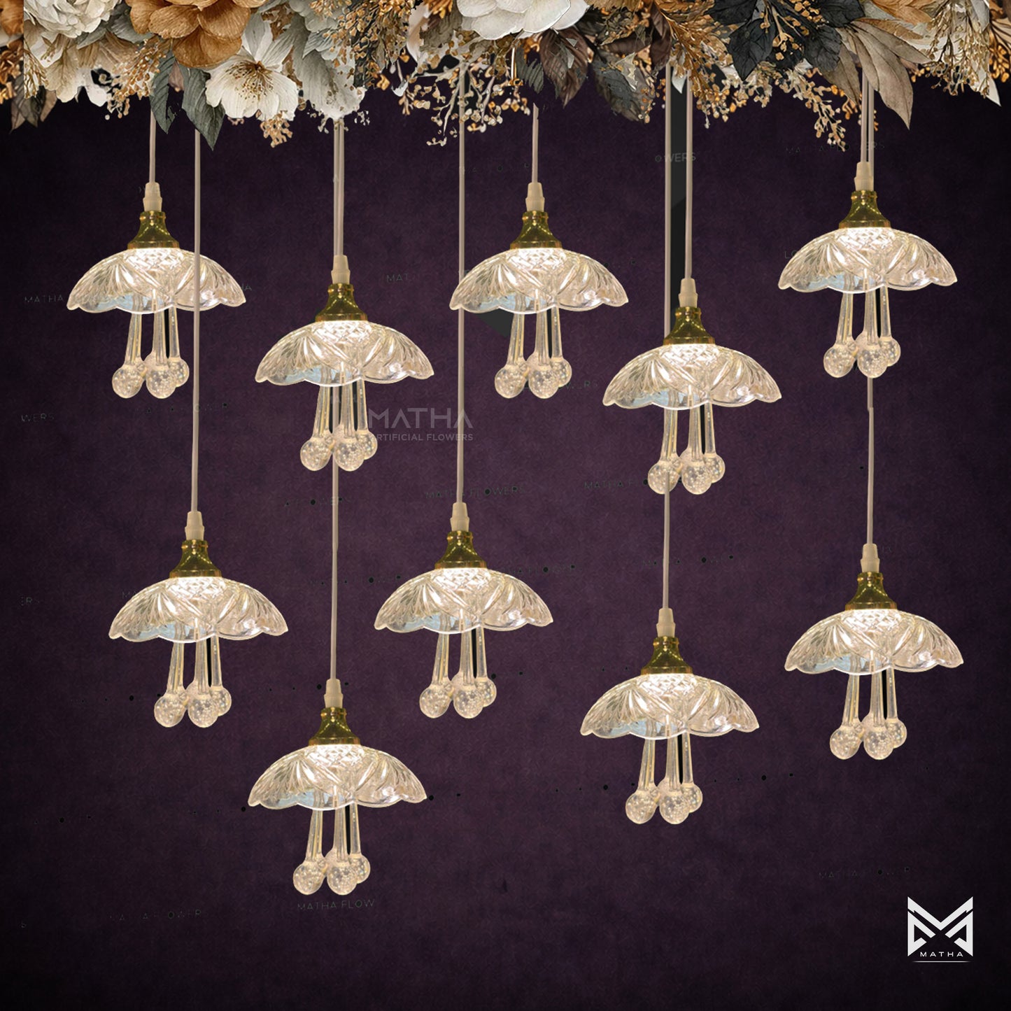 Flower Hanging Light | 10 Pcs