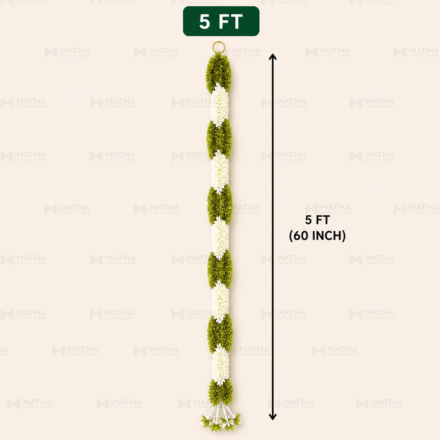 5 FT Artificial Chain Garland | Set of 2 Pcs