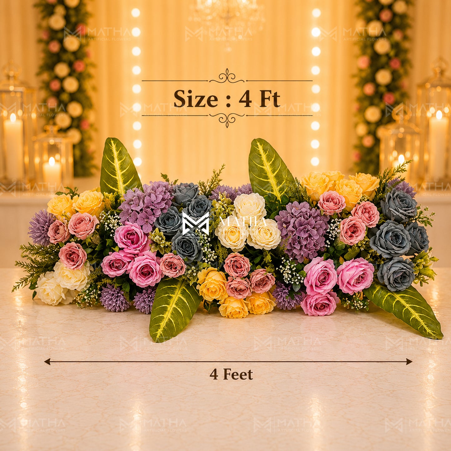 Premium Rose Mixed Runner | 4Ft