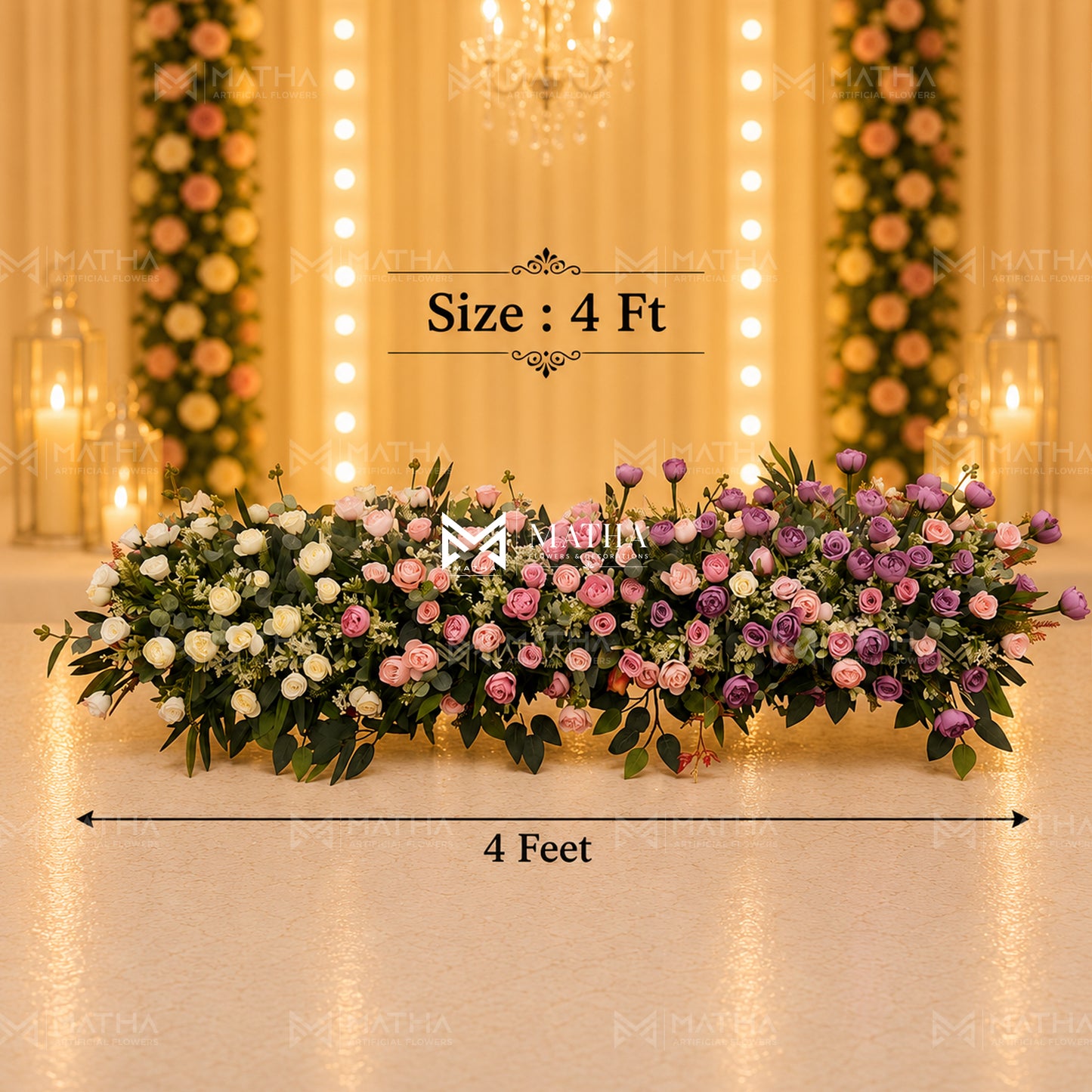 Premium Small Peony Runner | 4Ft