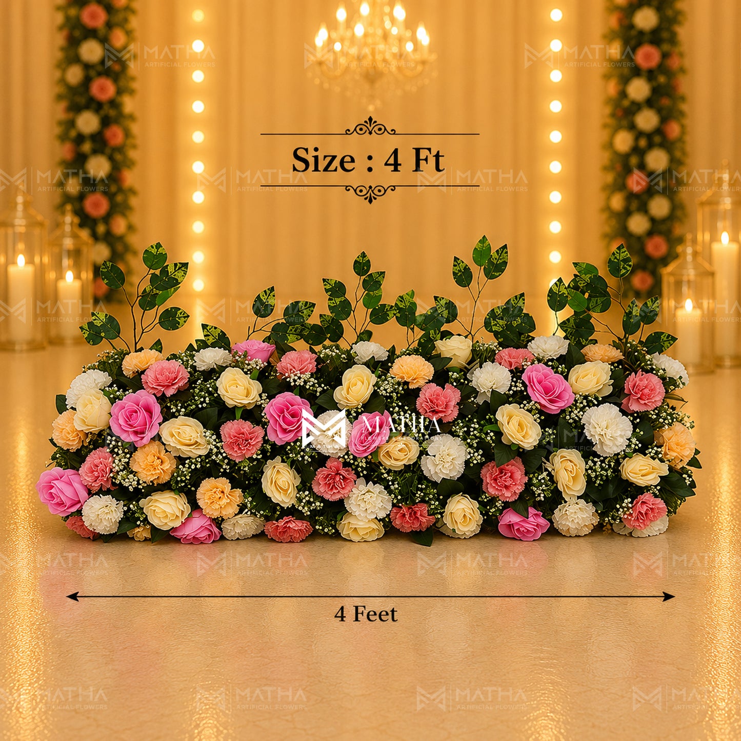 Rose & Carnation Runner | 4Ft