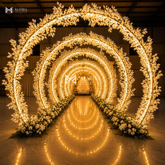 Royal Illuminated Floral Arch Entrance