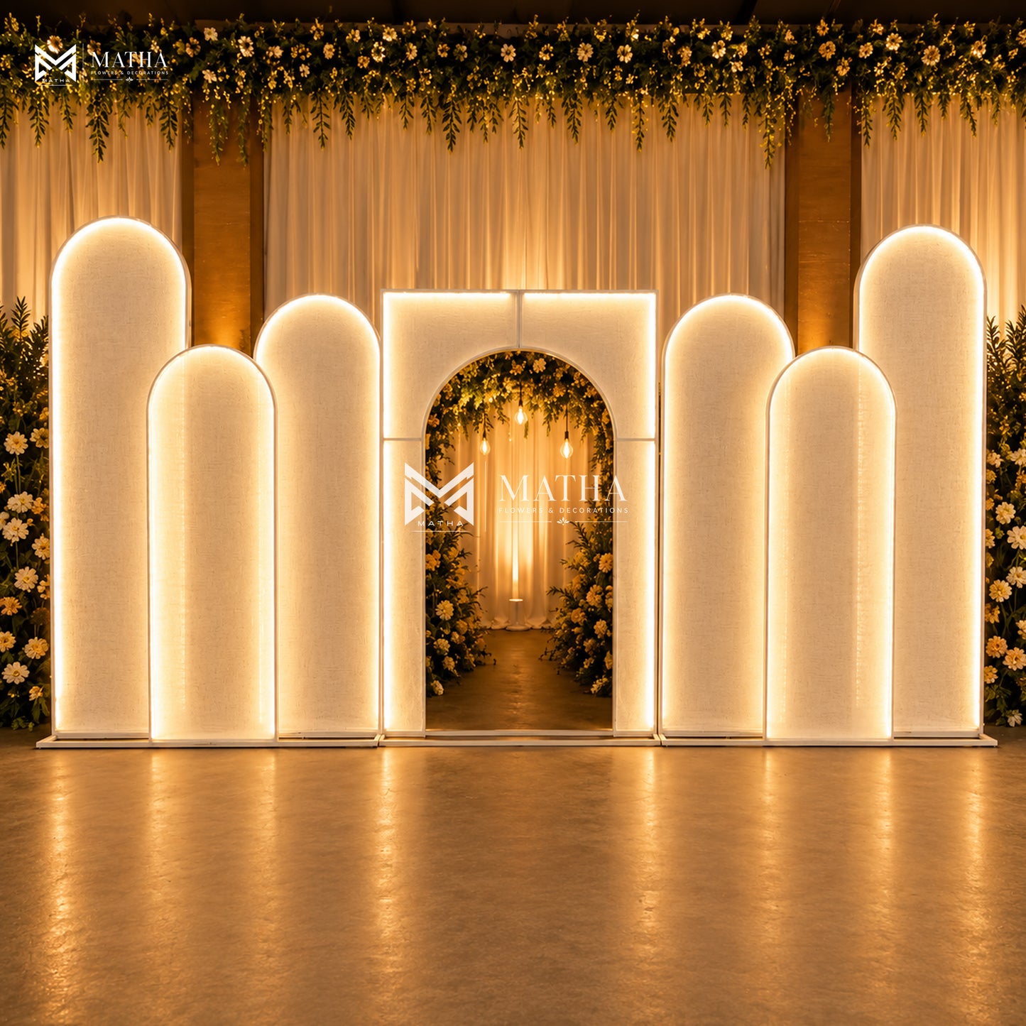 Modern LED Arch Entrance Backdrop