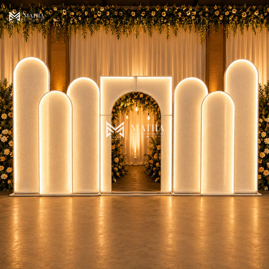 Modern LED Arch Entrance Backdrop