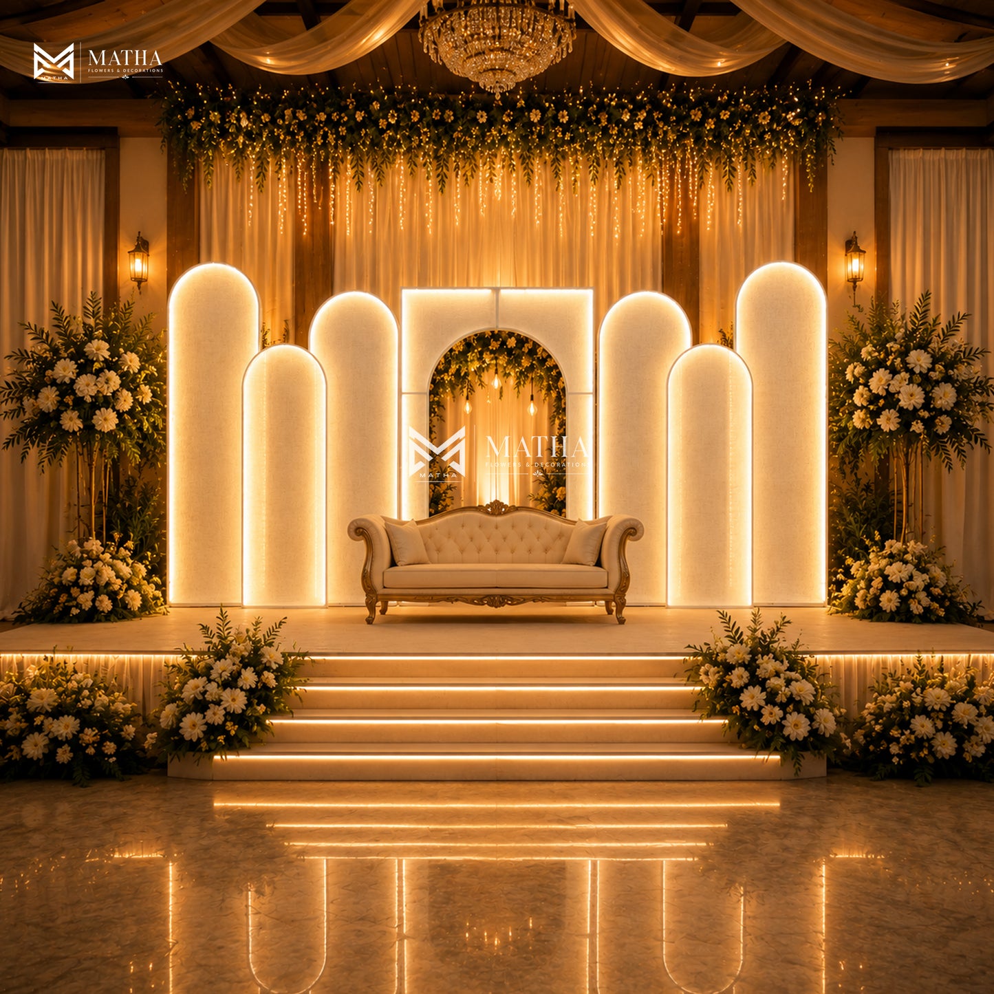 Modern LED Arch Entrance Backdrop