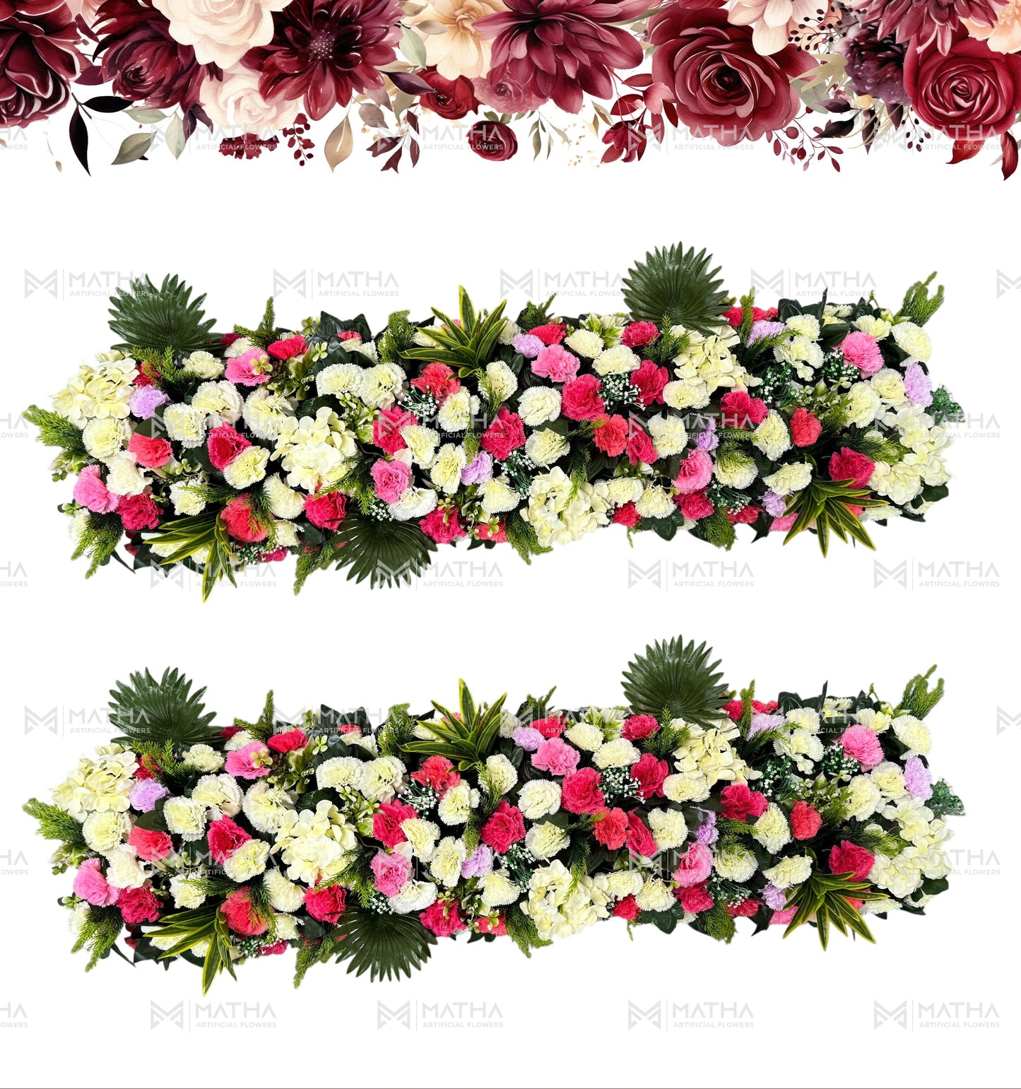 Carnations and Leafs | 4 Ft