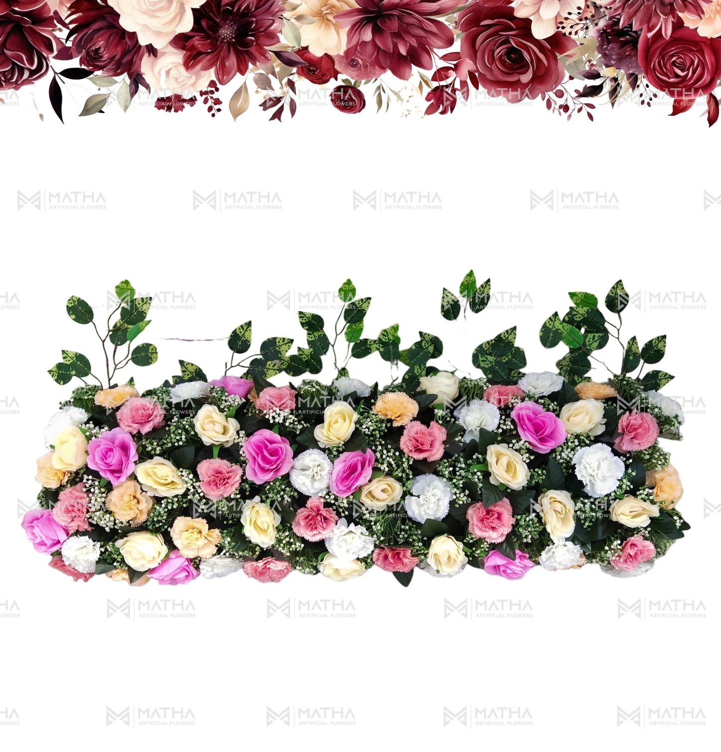 Rose & Carnation Runner | 4Ft