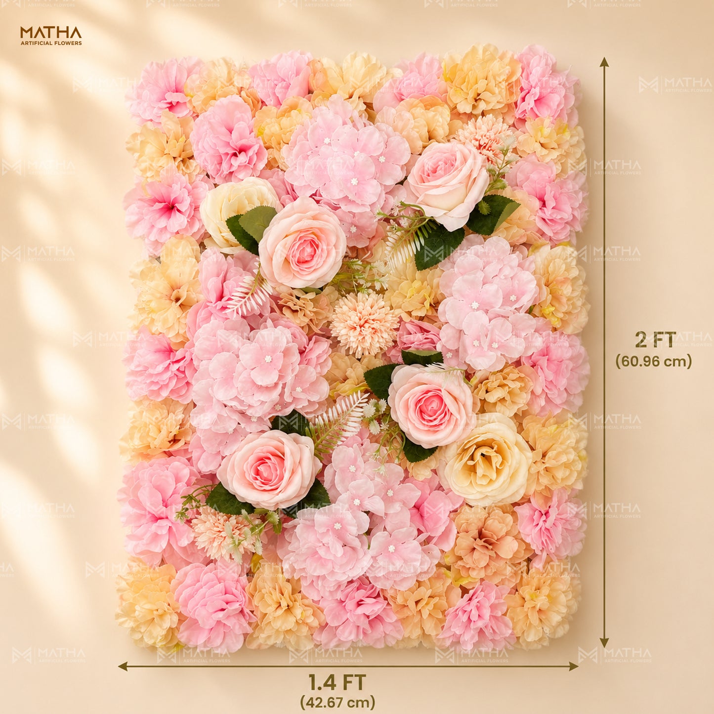 Pink Flower Wall Panel (1.4 FT x 2 FT)