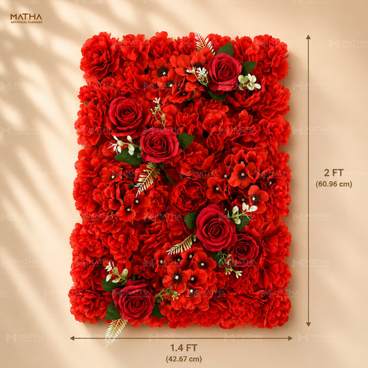 Red Flower Wall Panel (1.4 FT x 2 FT)