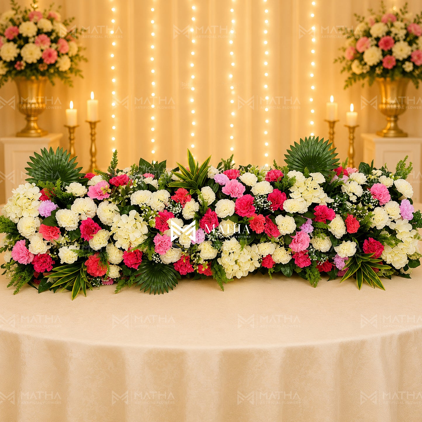Carnations and Leafs | 4 Ft